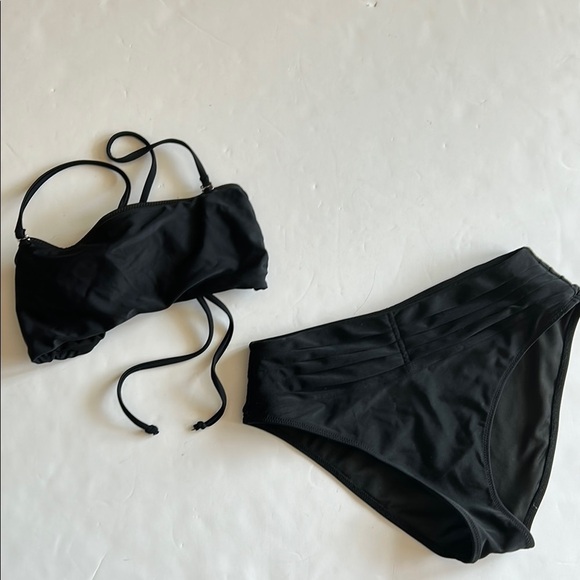 Ramy Brook Black Bikini Set Bandeau Straps size XS - Picture 2 of 7